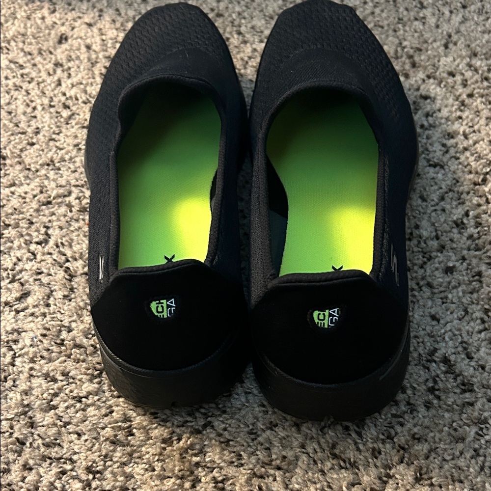 Skechers Black Mesh Slip-Ons - Picture 4 of 5